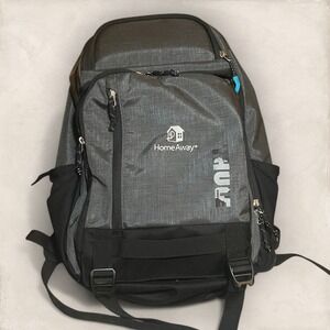 Thule Leed's Branded Backpack Gray HomeAway Logo Padded Laptop Sleeve Tech Bag